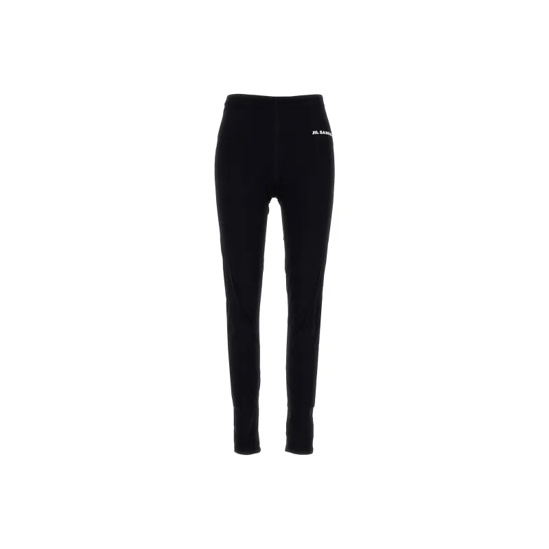 JIL SANDER + Logo Printed High Waist Leggings-0