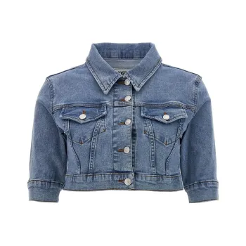 MOSCHINO Cropped Denim Jacket