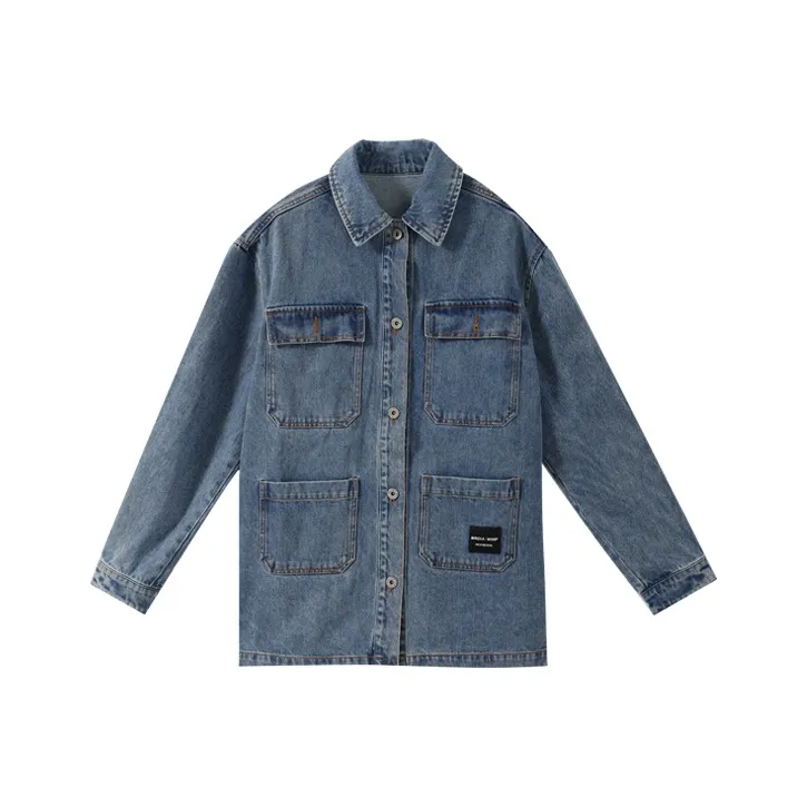 YUMOMO STAR Loose Fit Denim Jacket Women's-0