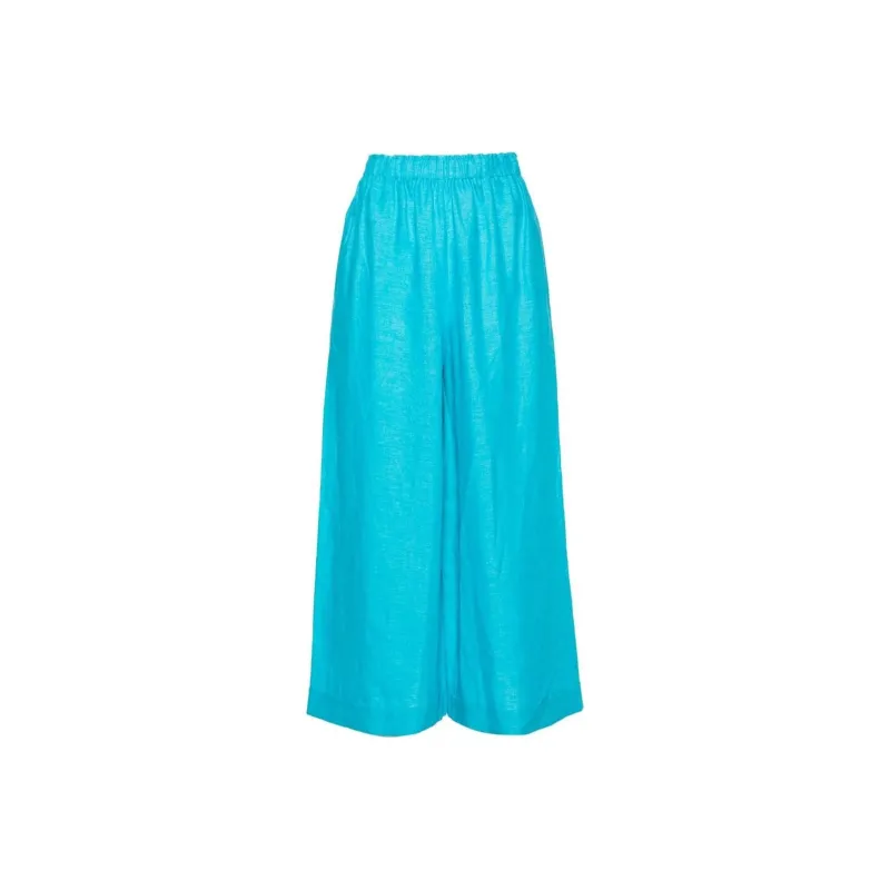Daniela Gregis SS24 Casual Pants Women's Teal-0