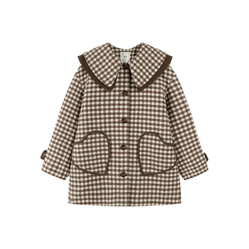 Pit Cropped Coats Women's Plaid-0
