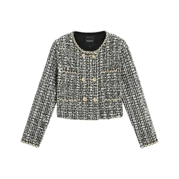 Bebe FW24 Cropped Coats Women's Black White