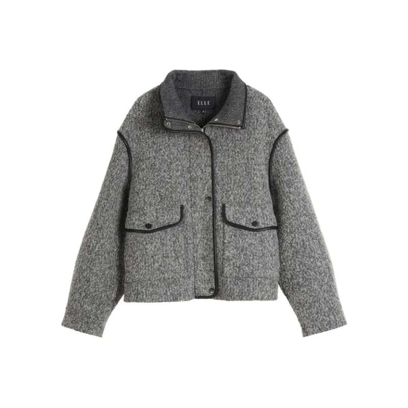ELLE Coats Women's Medium Gray-0