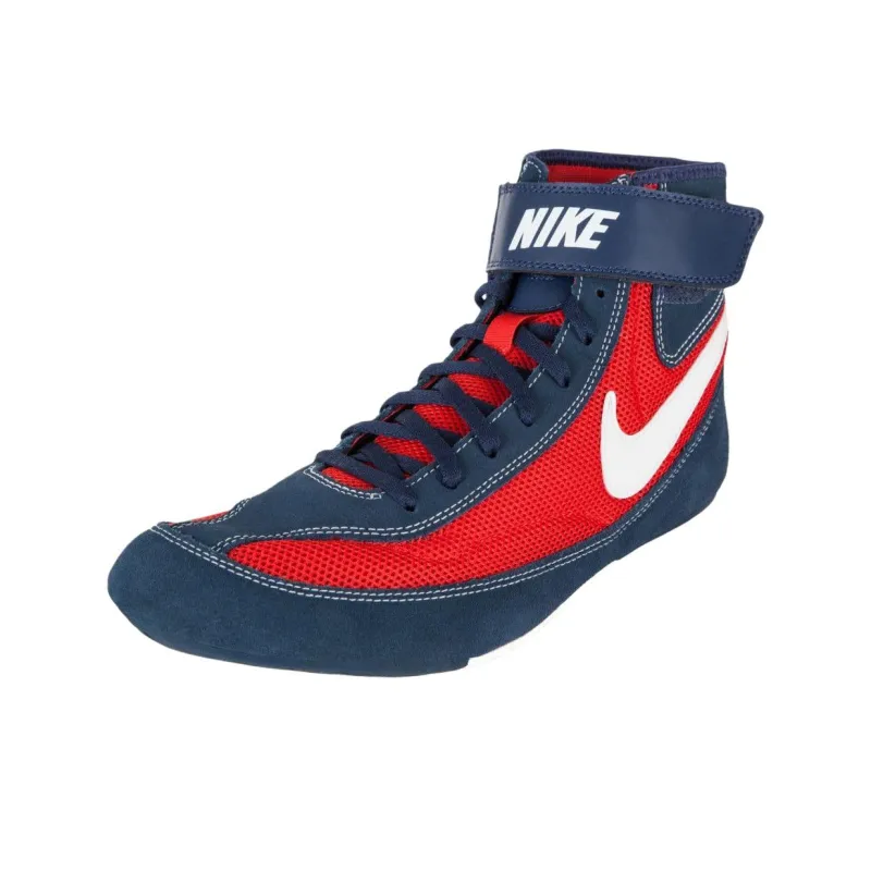 Nike SpeedSweep 7 Anti Slip Wear Resistant High Top Training Shoes Men's Blue Red White-1