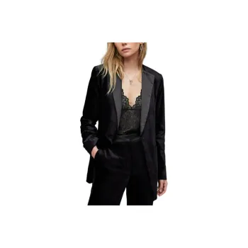 ALLSAINTS Allsaints Sofia Velvet Blazer Business Suit Women's Midnight Blue