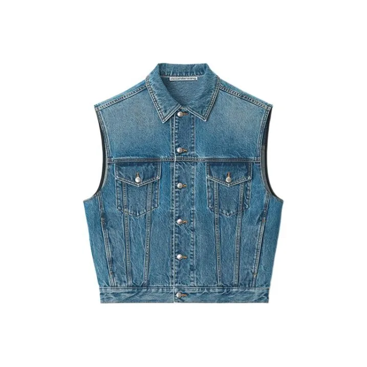 Alexander Wang Bonded Oversize Denim Waistcoat-0