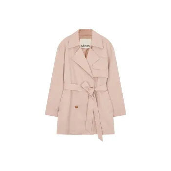 NAWAIN Trench Coat Women's Silver Gray Pink