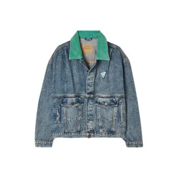 AMERICAN VINTAGE A.M FW24 JACKET JOYBIRD Denim Jacket Women's Blue Washable