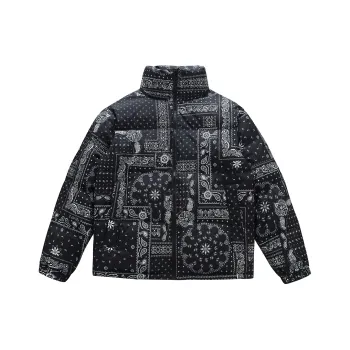 SNOW FLYING Down Jackets Unisex Paisley Black