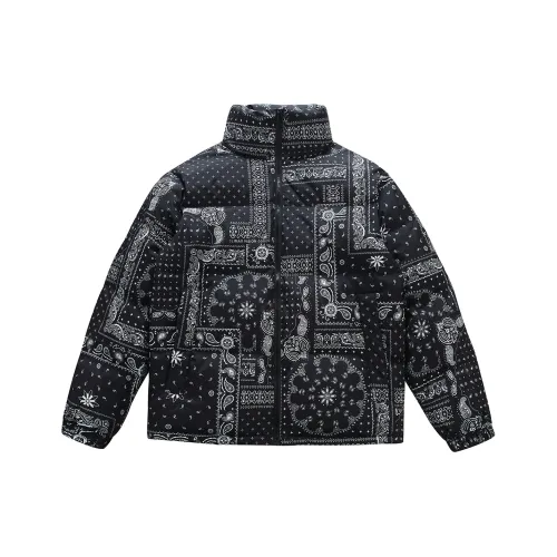 SNOW FLYING Down Jackets Unisex Paisley Black