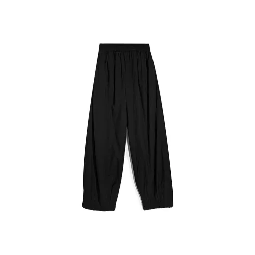 LUYUSHANYU Wide Leg Thickened Casual Pants Women's Black