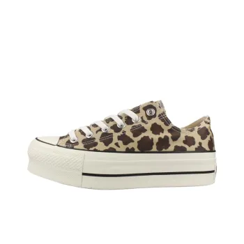 Converse Anti Slip Wear Resistant Low Top Canvas Shoes Unisex Brown
