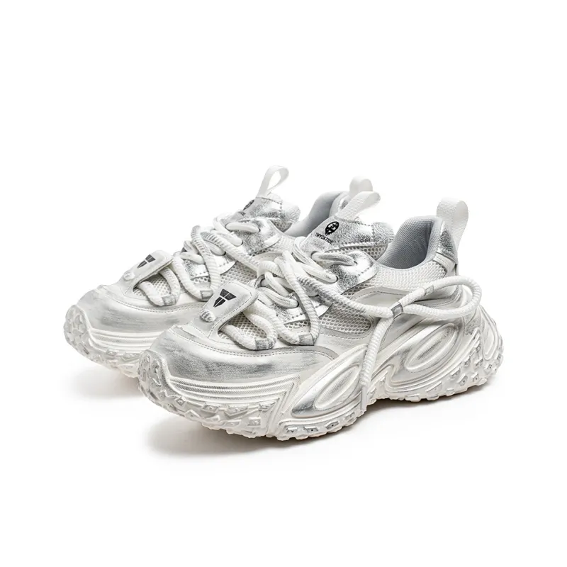 SUPEREDGE Anti Slip Wear Resistant Low Top Chunky Sneakers Men's-13