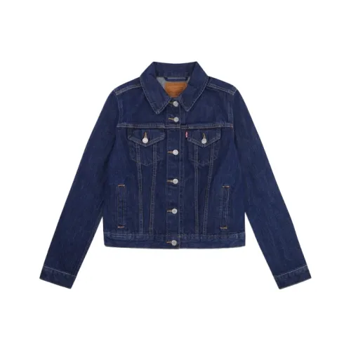 Levis Cropped Coats Women's Dark Denim