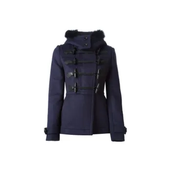 Burberry Puffer Jackets Women's Navy Blue