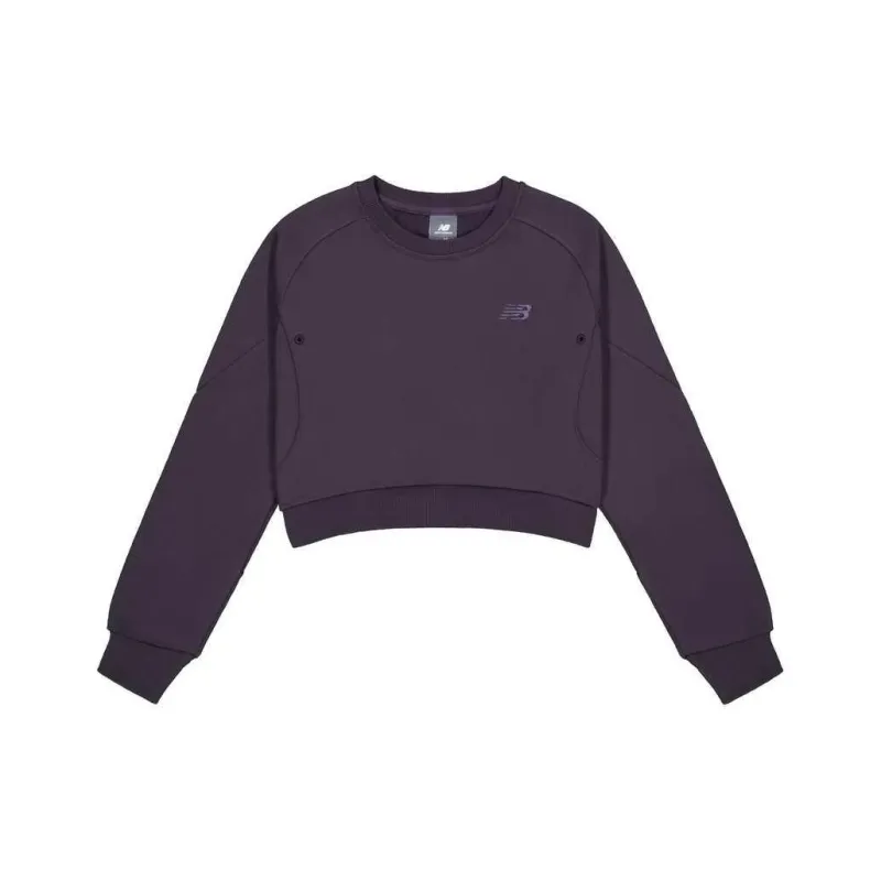 New Balance NB Grey Sweatshirt Women's Purple-0