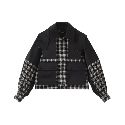 YUMOMO STAR Puffer Jackets Women's Simple Black
