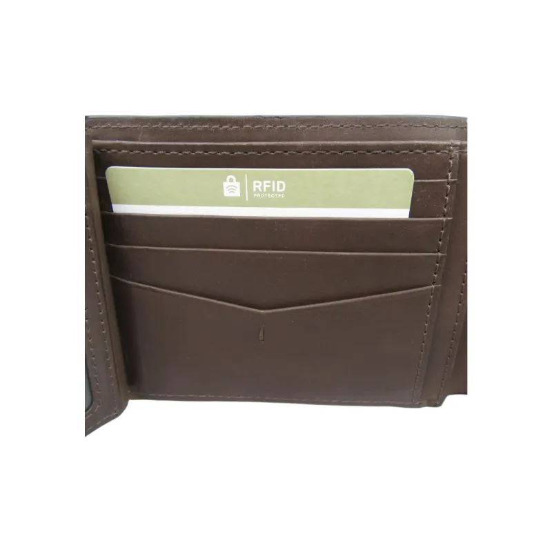 FOSSIL Leather Wallet Men's Brown-5