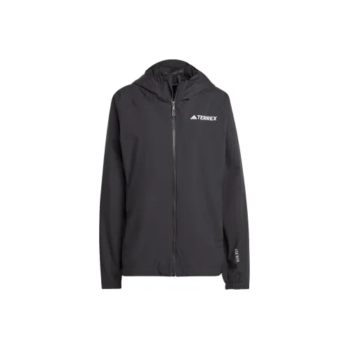 Adidas ULT Outdoor Hiking Water Resistant Windproof Breathable Rainproof Windbreaker Jacket Women's Black