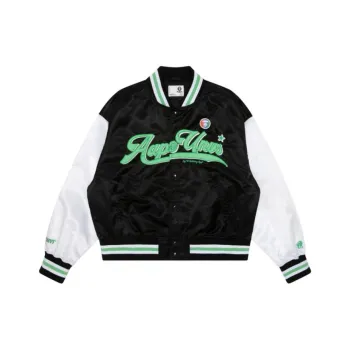 Aape Logo appliqué Colour block Bomber Jacket