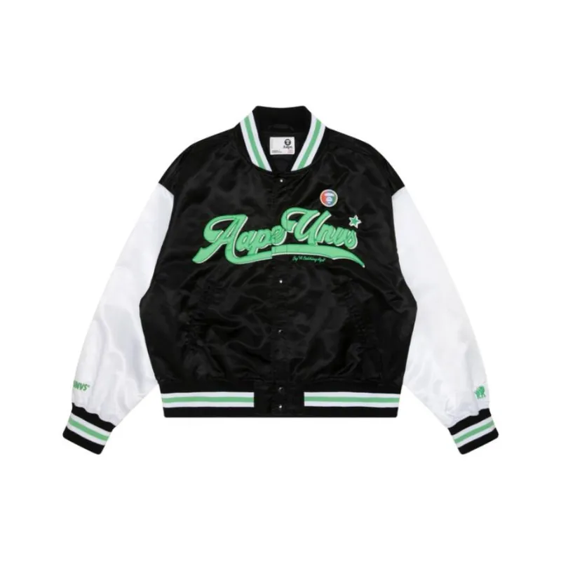 Aape Logo appliqué Colour block Bomber Jacket-0