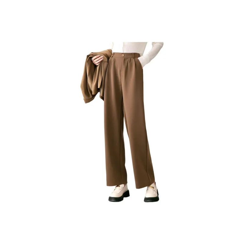 Like The Age Of Water Casual Pants Women's Dark Coffee-0
