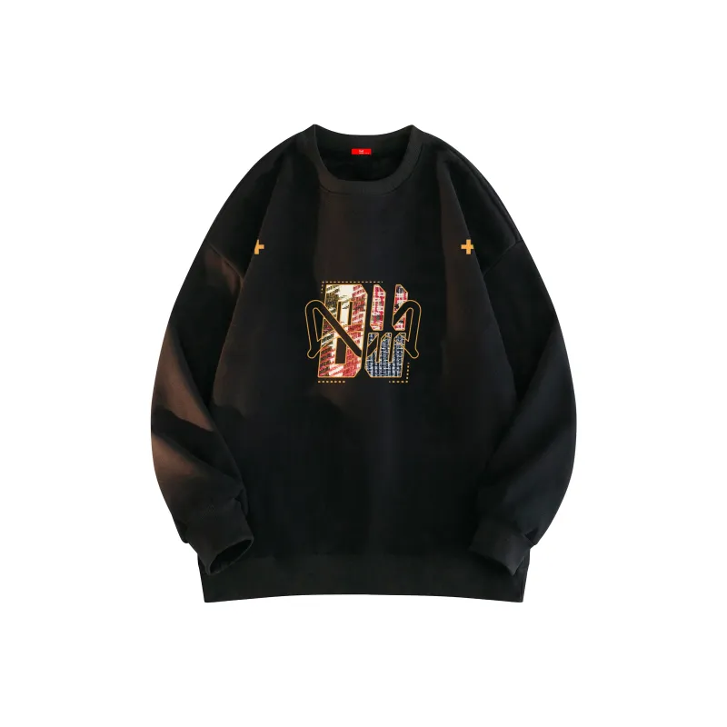 MIIOW Trend Party Series Sweatshirt Unisex Black-9