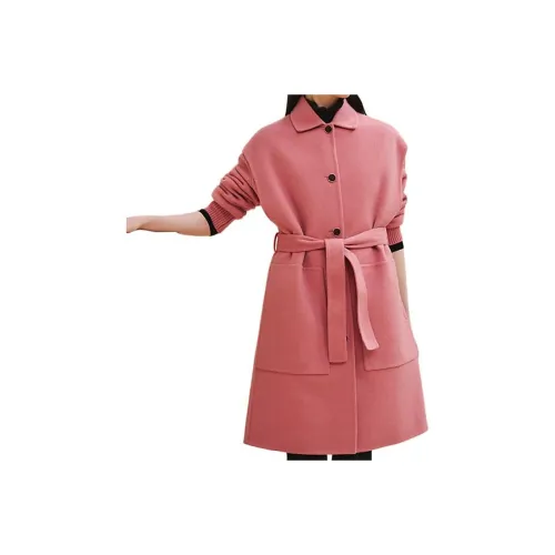 HERMES Coats Women's Pink