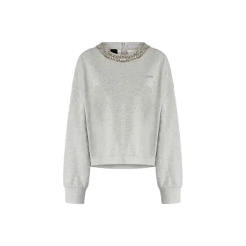 PINKO Half Moon Embellished Sweatshirt