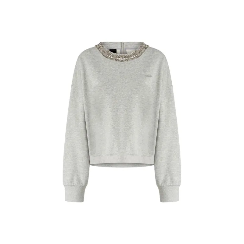 PINKO Half Moon Embellished Sweatshirt-0