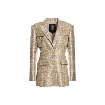 BESIONIA SS22 Business Suits Coats Women's Gold