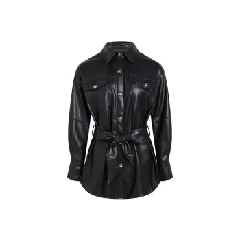 LIUREGALI Leather Jacket Women's Black