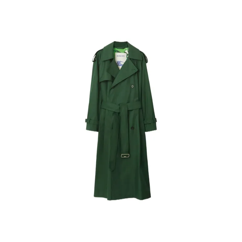 Burberry Long Silk Trench Coat-0
