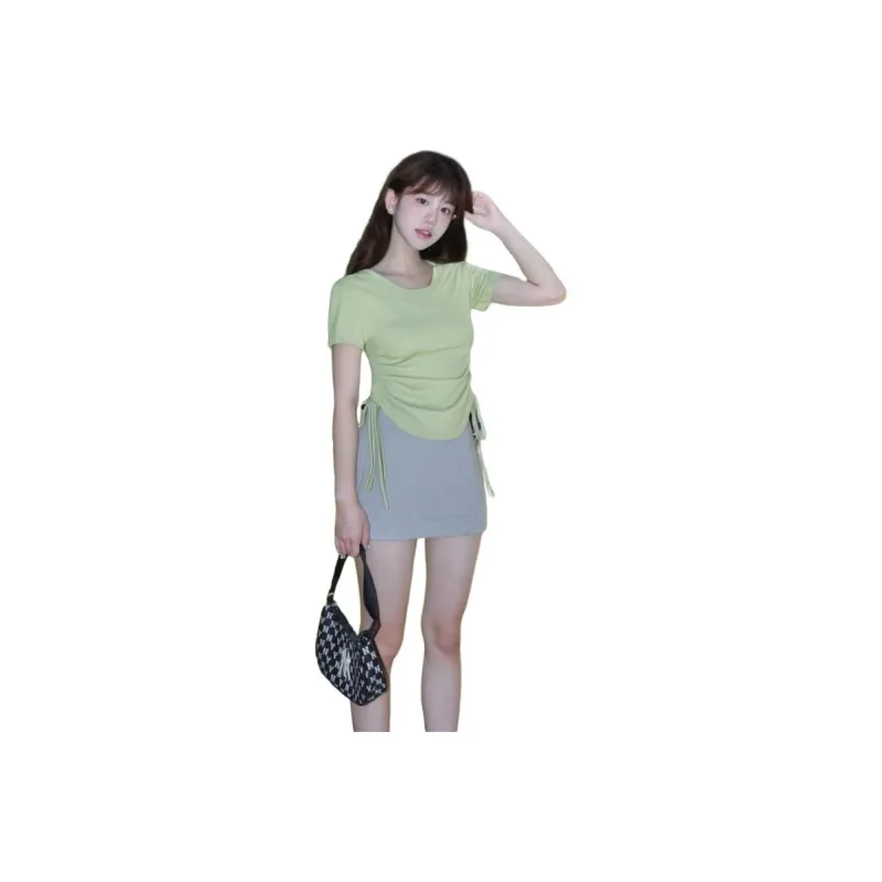 XIANSINIAO Set in Sleeve T Shirt Women's-0