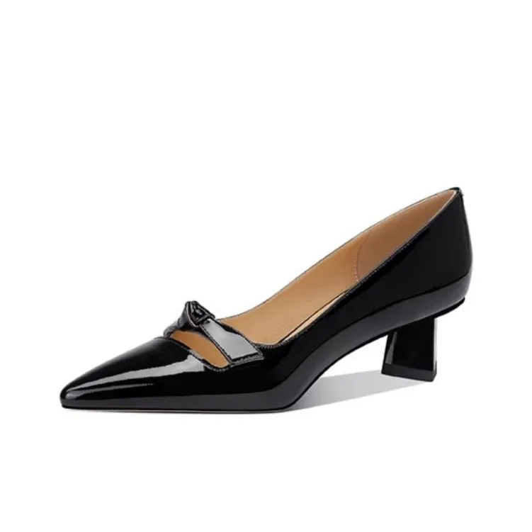 JESSICA SOPHIA Chunky Heel High Heels 4cm Women's-7