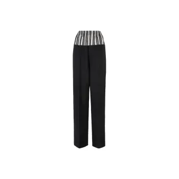 FENDI Stripe Printed Cigarette Trousers