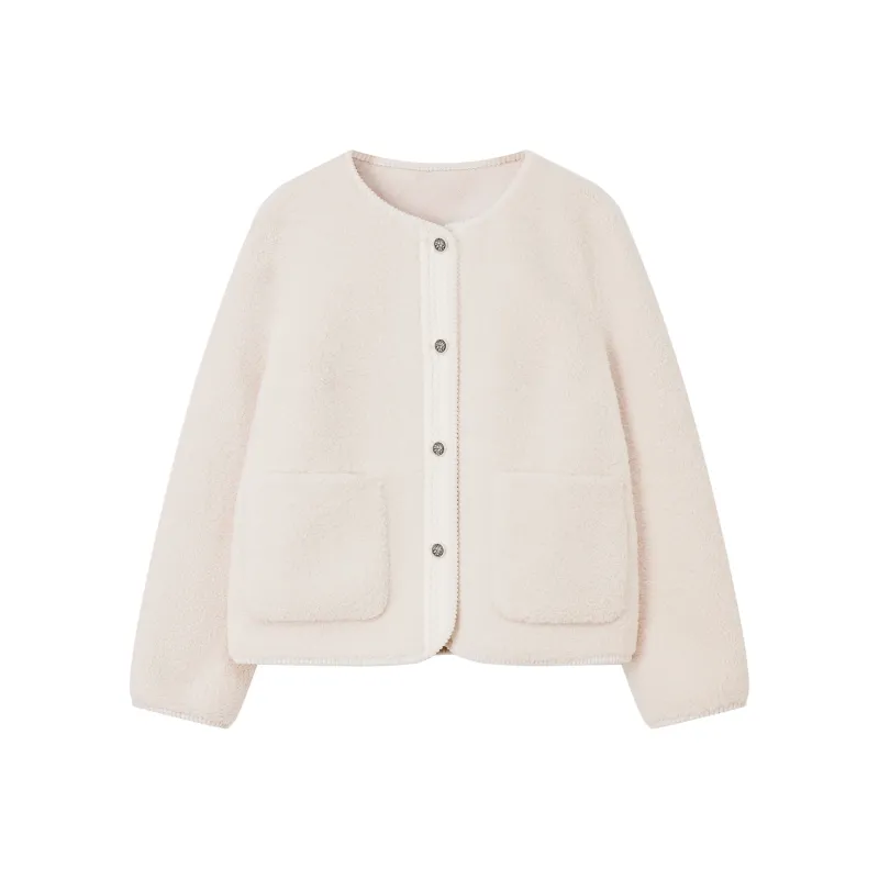 Pit Velvet-feel Coat Women's Ecru-0
