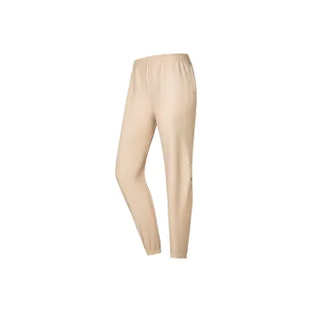 Erke Thickened And Fleece Lined Casual Pants Women's Ice Coffee