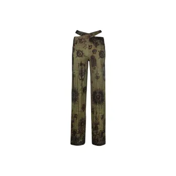 Marine Serre Knitted Sweatpants Women's Green