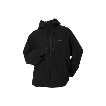 ZAUO Waterproof And Windproof Windbreaker Jacket Unisex Black