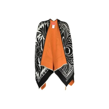 La DOUBLEJ. Reversible Felted Wool Blend Poncho