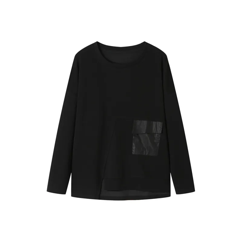 Korean Style Sweatshirt Women's Night Black-0