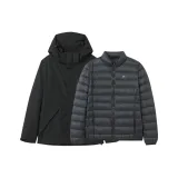Black (Underarm Zippers Down Liners)