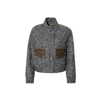 RARE Cropped Coats Women's Mixed Gray