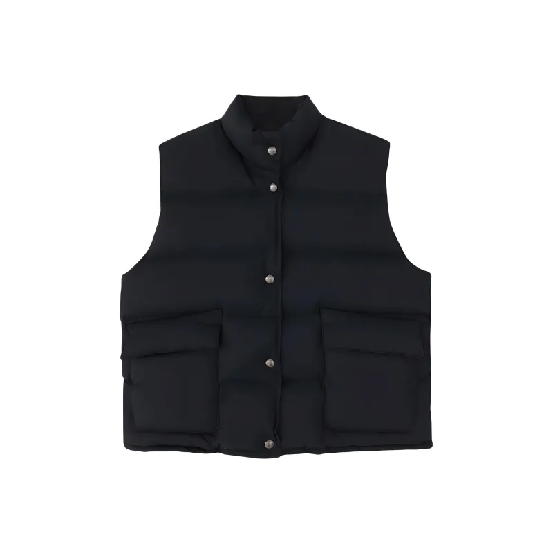 NOTHING WRITTEN Michelin Puffer Vest Down Jacket Women's Dark Navy/Dark Blue-0