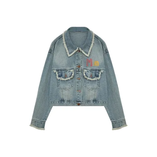 Mm Denim Jackets Women's Blue