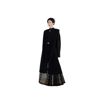 XINGHEHANGE Everyday Fall Winter Coat Women's Black