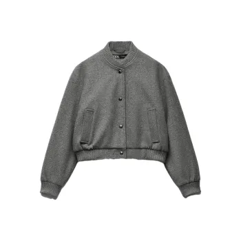 ZARA Cropped Coats Women's Gray