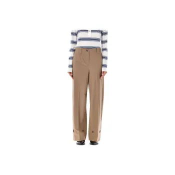 GANNI Drapey Drapey Melange Trousers