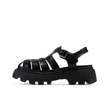 GG CC Platform Roman Sandals 6.5cm Women's Black